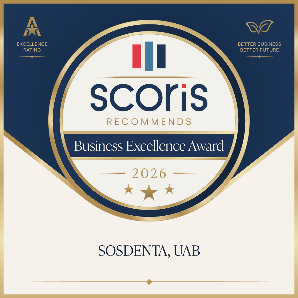 Scoris Business Excellence Award 2026 — Sosdenta, UAB